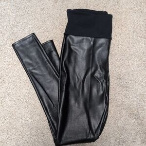 Black Faux Leather Leggings